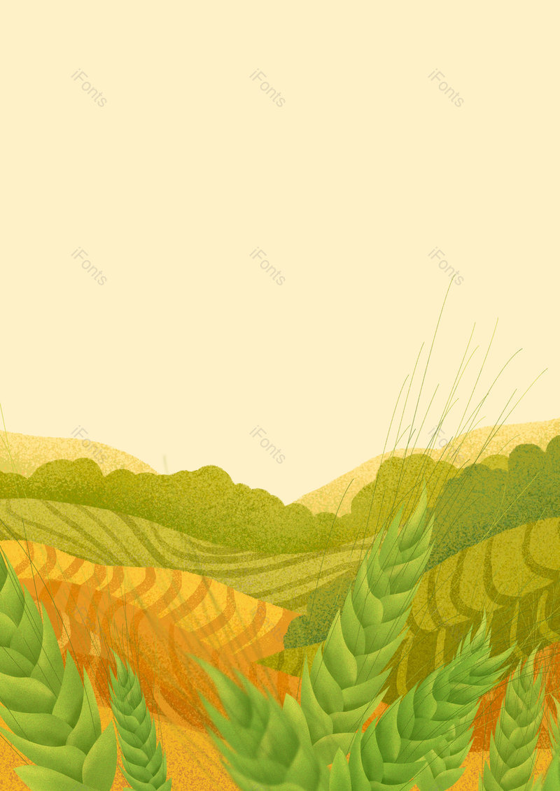 二十四节气之芒种小麦成熟背景图 ,插画/手绘图,插画/手绘图库,插画/手绘图下载,插画/手绘
